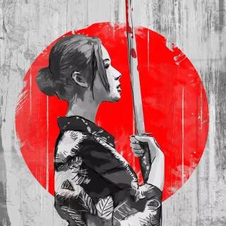 Samurai anime phone wallpaper