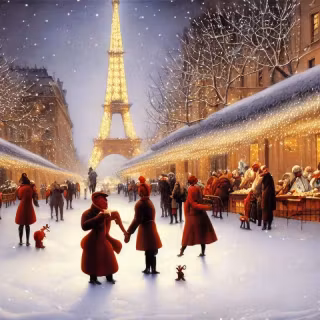 Christmas in Paris wallpaper
