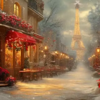 Christmas in Paris wallpaper