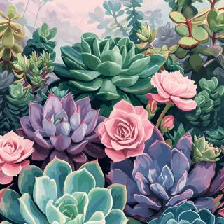 Succulent plants wallpaper