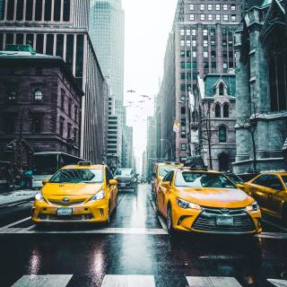 Yellow taxi wallpaper