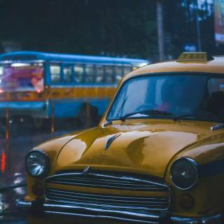 Yellow taxi wallpaper