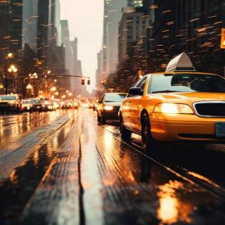 Yellow taxi wallpaper