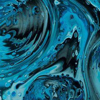 Abstract liquid blue wallpaper
