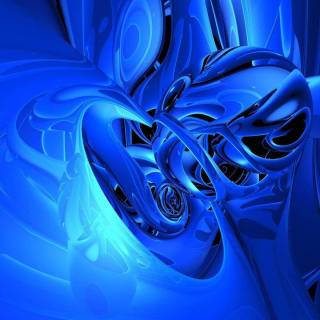 Abstract liquid blue wallpaper