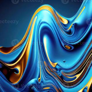 Abstract liquid blue wallpaper