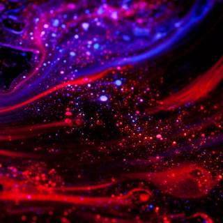 Abstract liquid blue wallpaper