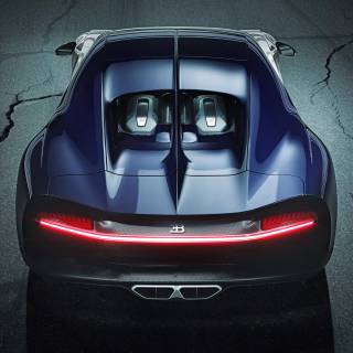 Bugatti Chiron rear wallpaper