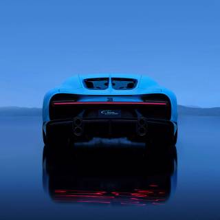 Bugatti Chiron rear wallpaper