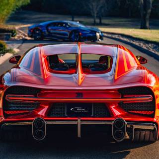 Bugatti Chiron rear wallpaper