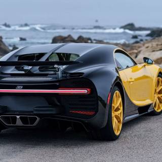Bugatti Chiron rear wallpaper