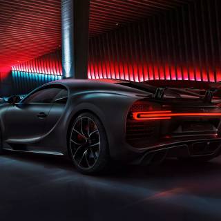 Bugatti Chiron rear wallpaper