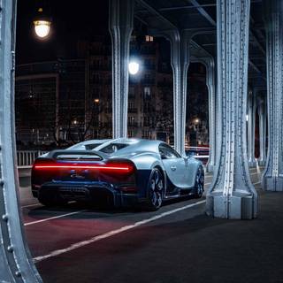 Bugatti Chiron rear wallpaper