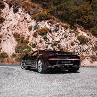 Bugatti Chiron rear wallpaper