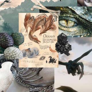 Dragon collage wallpaper