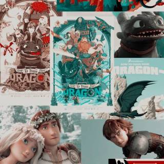 Dragon collage wallpaper