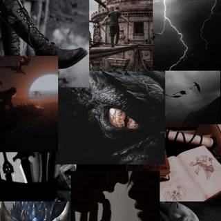 Dragon collage wallpaper