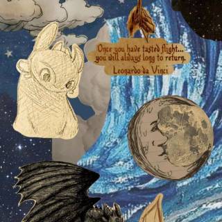 Dragon collage wallpaper