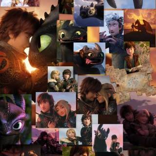 Dragon collage wallpaper