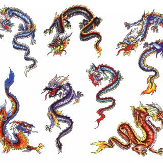 Dragon collage wallpaper