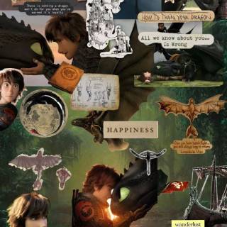 Dragon collage wallpaper