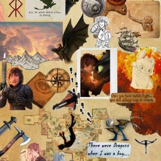 Dragon collage wallpaper