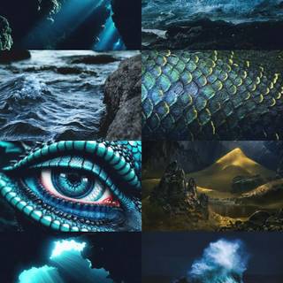 Dragon collage wallpaper