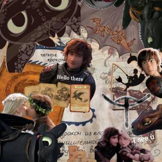 Dragon collage wallpaper