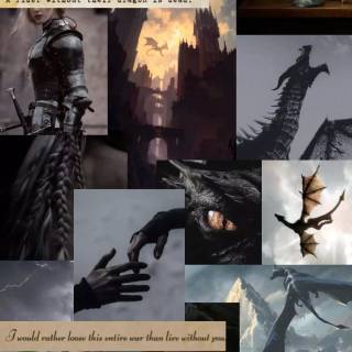 Dragon collage wallpaper