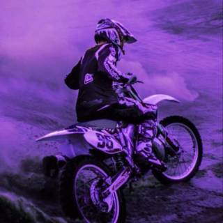 Purple bike wallpaper