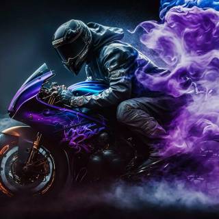 Purple bike wallpaper