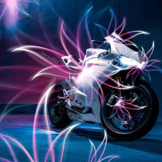 Purple bike wallpaper