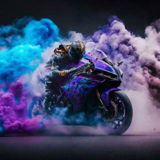 Purple bike wallpaper