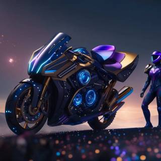 Purple bike wallpaper