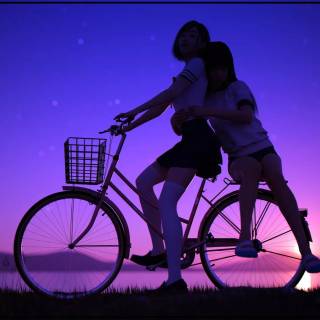 Purple bike wallpaper