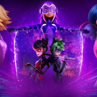Miraculous World: Paris Tales of Shadybug and Claw Noir wallpaper
