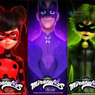 Miraculous World: Paris Tales of Shadybug and Claw Noir wallpaper