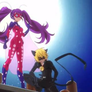 Miraculous World: Paris Tales of Shadybug and Claw Noir wallpaper