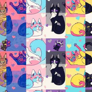 Gay cats wallpaper
