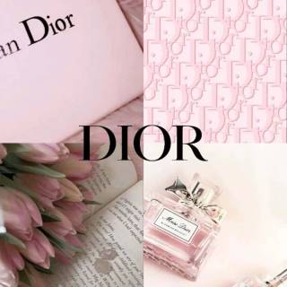 Dior pink wallpaper