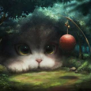 Giant cat wallpaper