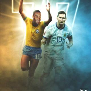 Messi and Pelé wallpaper
