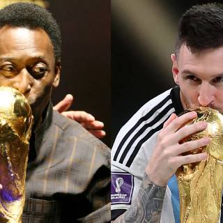 Messi and Pelé wallpaper