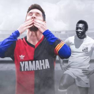 Messi and Pelé wallpaper