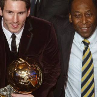 Messi and Pelé wallpaper