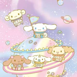 Cinnamoroll space wallpaper