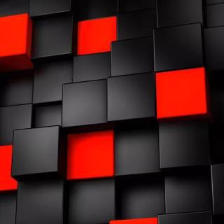 Pattern black and red wallpaper