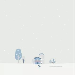 Kawaii winter iPhone wallpaper