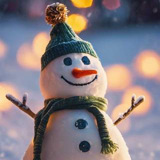 Preppy snowman wallpaper