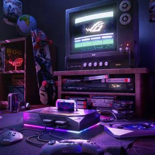 Retro Playstation desktop wallpaper